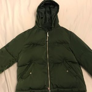 Waist length puff jacket